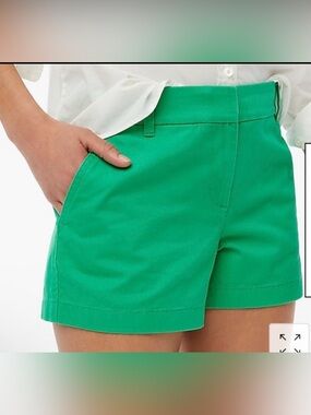 J, Crew tech shorts, kelly green, size 14